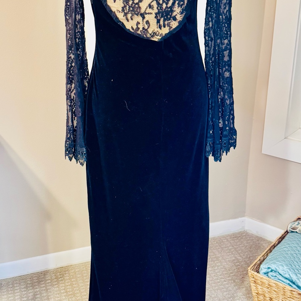 Jessica McClintock Black Velvet Dress